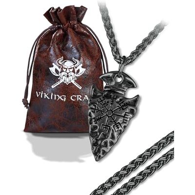 Collier viking en acier inoxydable pour homme 60 cm Bijou viking Décoration viking Cadeau viking pour homme Collier viking en acier inoxydable pour homme 60 cm Bijou viking Décoration viking Cadeau viking pour homme