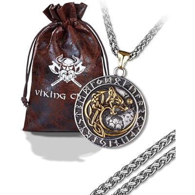 Collier viking en acier inoxydable pour homme 60 cm Bijou viking Décoration viking Cadeau viking pour homme Collier viking en acier inoxydable pour homme 60 cm Bijou viking Décoration viking Cadeau viking pour homme