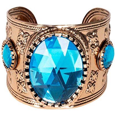 Boland 64425 64425 Bracelet Topaze of Nile Or-Turquoise Bijoux Fantaisie Bracelet Manchette avec Pierre Egyptère Cléopâtre Carnaval Mardi Fête à thème Halloween Femme Taille Unique Boland 64425 64425 Bracelet Topaze of Nile Or-Turquoise Bijoux Fantaisie Bracelet Manchette avec Pierre Egyptère Cléopâtre Carnaval Mardi Fête à thème Halloween Femme Taille Unique