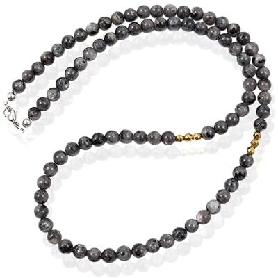 Memphis Accessoires Collier Homme en Perles Labradorite Pierre Naturelle 6mm -50cm Memphis Accessoires Collier Homme en Perles Labradorite Pierre Naturelle 6mm -50cm