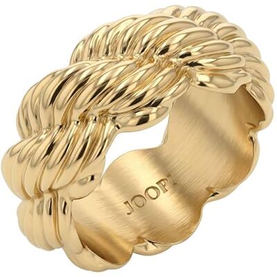 JOOP! Bague pour Femme en Acier inoxydable Doré Motif en Forme Tordu JOOP! Bague pour Femme en Acier inoxydable Doré Motif en Forme Tordu