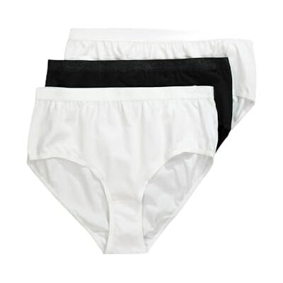 Ulla Popken Lot de 3 slips pour femme, blanc, 44-46 Ulla Popken Lot de 3 slips pour femme, blanc, 44-46