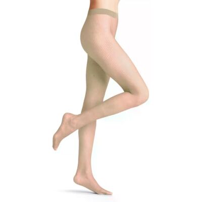FALKE Body Chain 12 DEN W Ti transparents fantaisie 1 pièce, Collants Femme, Blanc Champagne 2579, L FALKE Body Chain 12 DEN W Ti transparents fantaisie 1 pièce, Collants Femme, Blanc Champagne 2579, L