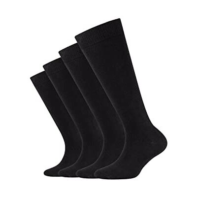 Camano Lot de 4 chaussettes, Noir, 23-26 EU Camano Lot de 4 chaussettes, Noir, 23-26 EU