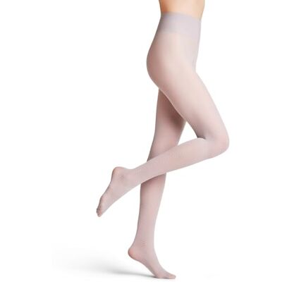 FALKE High Waist Sandbank 30 DEN W Ti transparents fantaisie 1 pièce, Collants Femme, Gris Silver 3290, M-L FALKE High Waist Sandbank 30 DEN W Ti transparents fantaisie 1 pièce, Collants Femme, Gris Silver 3290, M-L
