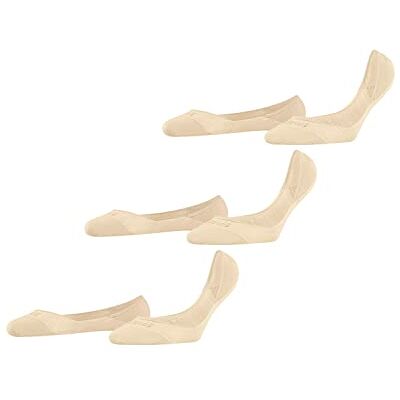 FALKE Invisible Step Medium Cut Multipack W In coton unies 3 paires, Chaussettes invisibles Femme, Beige Cream 4011, 35-36 FALKE Invisible Step Medium Cut Multipack W In coton unies 3 paires, Chaussettes invisibles Femme, Beige Cream 4011, 35-36