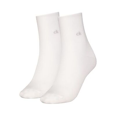 Calvin Socks Lot de 2 paires de chaussettes courtes pour femme, blanc, 75-77 EU Calvin Socks Lot de 2 paires de chaussettes courtes pour femme, blanc, 75-77 EU