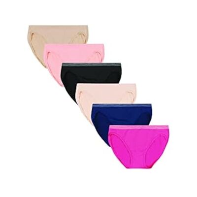 Hanes Women's Comfort Flex Fit Seamless Bikini Panty (Pack Of 6) Sous-vêtement de type bikini Femme Hanes Women's Comfort Flex Fit Seamless Bikini Panty (Pack Of 6) Sous-vêtement de type bikini Femme