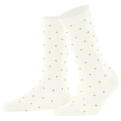 FALKE Spike Dot W So coton fantaisie 1 paire, Chaussettes Femme, Blanc Off-White 2040, 39-42 FALKE Spike Dot W So coton fantaisie 1 paire, Chaussettes Femme, Blanc Off-White 2040, 39-42
