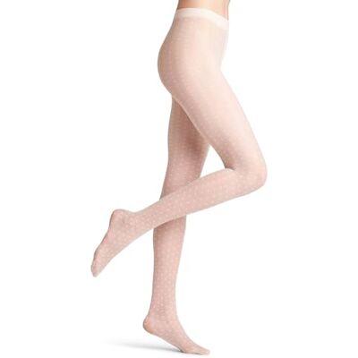 FALKE Firefly 20 DEN W Ti transparents fantaisie 1 pièce, Collants Femme, Blanc Champagne 2579, S-M FALKE Firefly 20 DEN W Ti transparents fantaisie 1 pièce, Collants Femme, Blanc Champagne 2579, S-M
