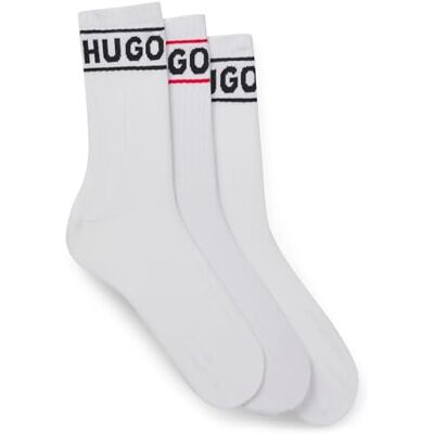 HUGO 3p Qsrib Sporty Cc W Chaussettes carrées Femme HUGO 3p Qsrib Sporty Cc W Chaussettes carrées Femme