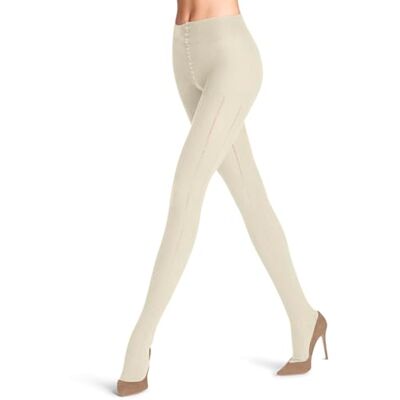 FALKE Needlepoint W TI Collants en coton pour femme en laine unie 1 pièce, blanc cassé 2010), 36-38, Blanc cassé (blanc cassé 2010), 38-40 FALKE Needlepoint W TI Collants en coton pour femme en laine unie 1 pièce, blanc cassé 2010), 36-38, Blanc cassé (blanc cassé 2010), 38-40