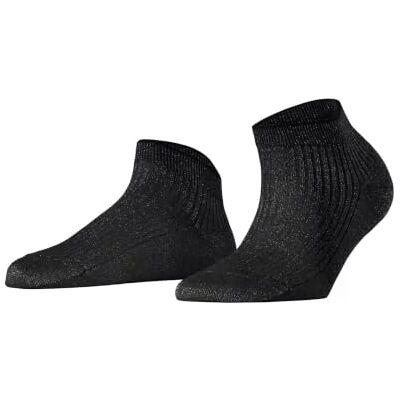 FALKE Shiny Rib W Sn viscose unies 1 paire, Chaussettes basses Femme, Noir Black 3000, 39-42 FALKE Shiny Rib W Sn viscose unies 1 paire, Chaussettes basses Femme, Noir Black 3000, 39-42