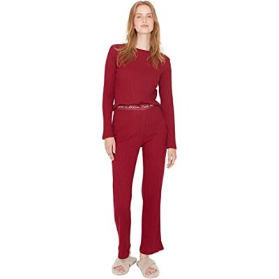 Trendyol Pyjama pour Femme Unifarben Gestreift Mitte Webstoff Ensemble de pijama Femme (lot de 2) Trendyol Pyjama pour Femme Unifarben Gestreift Mitte Webstoff Ensemble de pijama Femme (lot de 2)