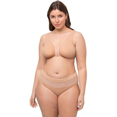 Ulla Popken Bustier pour femme, à pois, bonnet C/D, Champagne classique, 145D Ulla Popken Bustier pour femme, à pois, bonnet C/D, Champagne classique, 145D