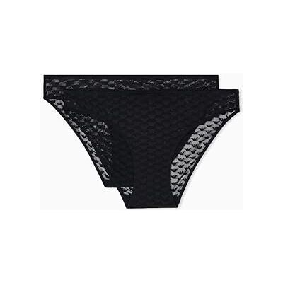 Giorgio Armani Lot de 2 slips Allover Eagle MESH pour femme, noir, taille L, Noir, L Giorgio Armani Lot de 2 slips Allover Eagle MESH pour femme, noir, taille L, Noir, L