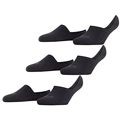 FALKE Invisible Step High Cut Multipack W In coton unies 3 paires, Chaussettes invisibles Femme, Noir Black 3000, 39-40 FALKE Invisible Step High Cut Multipack W In coton unies 3 paires, Chaussettes invisibles Femme, Noir Black 3000, 39-40