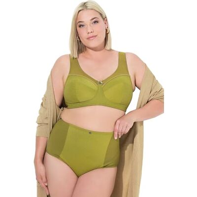 Ulla Popken Culotte gainante pour femme Grandes tailles Grande taille Taille Taille Haute Insert jacquard, vert jaune clair, 62-64 Ulla Popken Culotte gainante pour femme Grandes tailles Grande taille Taille Taille Haute Insert jacquard, vert jaune clair, 62-64