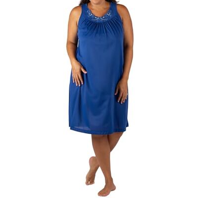 Shadowline Chemise de nuit pour femme, bleu marine, S Shadowline Chemise de nuit pour femme, bleu marine, S