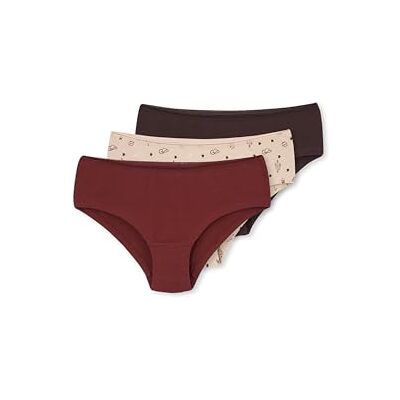 Dagi Lot de 3 culottes hipster à motifs pour femme, multicolore, standard, multicolore, taille unique Dagi Lot de 3 culottes hipster à motifs pour femme, multicolore, standard, multicolore, taille unique