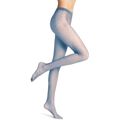 FALKE Dot 15 DEN W Ti transparents fantaisie 1 pièce, Collants Femme, Bleu Sky Blue 6876, M FALKE Dot 15 DEN W Ti transparents fantaisie 1 pièce, Collants Femme, Bleu Sky Blue 6876, M