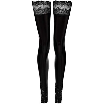 Noir Handmade F135 Bas Powerwetlook Superstar Taille M Noir Handmade F135 Bas Powerwetlook Superstar Taille M