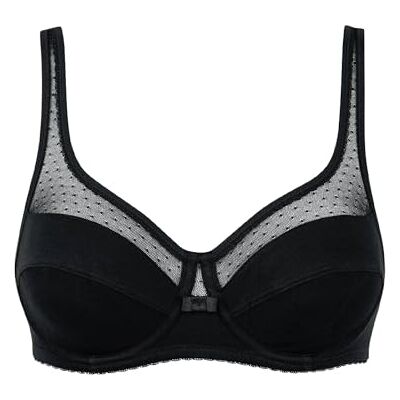 Nur Die Pure Elegance Bh Cotton Bügel-bh Mit Bio-baumwolle Weich Hautfreundlich Mit Breiten Trägern Spitze Mesh V-ausschnitt Soutien-gorge à couverture totale Femme Nur Die Pure Elegance Bh Cotton Bügel-bh Mit Bio-baumwolle Weich Hautfreundlich Mit Breiten Trägern Spitze Mesh V-ausschnitt Soutien-gorge à couverture totale Femme