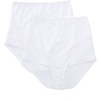 Bali Lot de 2 culottes moulantes pour femme, Blanc., M Bali Lot de 2 culottes moulantes pour femme, Blanc., M