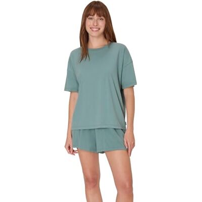 Hanes Originals Supersoft Comfywear 2 Piece Lounge Boxy T-shirt & Sleep Shorts Loungewear Set Ensemble de pijama Femme (lot de 2) Hanes Originals Supersoft Comfywear 2 Piece Lounge Boxy T-shirt & Sleep Shorts Loungewear Set Ensemble de pijama Femme (lot de 2)