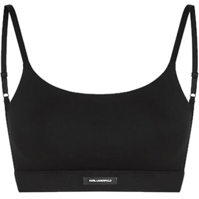 KARL LAGERFELD Essential Logo Scoop Bralette Bra Femme KARL LAGERFELD Essential Logo Scoop Bralette Bra Femme