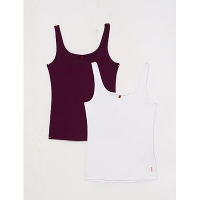 HUGO Gilet double pour femme, Violet ouvert, L HUGO Gilet double pour femme, Violet ouvert, L