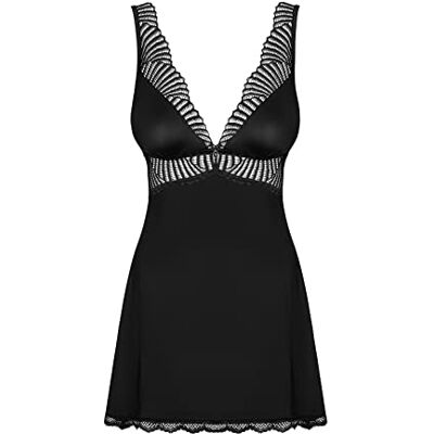 Obsessive Ensemble De Lingerie Nuisette Et String Klarita Babydoll, Noir,XXL-3XL Obsessive Ensemble De Lingerie Nuisette Et String Klarita Babydoll, Noir,XXL-3XL