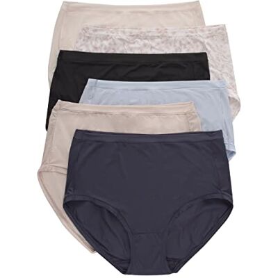 Hanes Women's Comfort Flex Fit Microfiber Brief Panty (Pack Of 6) Slip Femme (lot de 6) Hanes Women's Comfort Flex Fit Microfiber Brief Panty (Pack Of 6) Slip Femme (lot de 6)