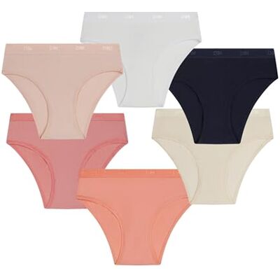 DIM Fille Les Pockets Eco Lot de 6 Culotte Coton Confort Douce et Quotidienne Qualité Abordable DIM Fille Les Pockets Eco Lot de 6 Culotte Coton Confort Douce et Quotidienne Qualité Abordable