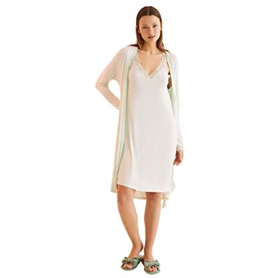 women'secret Robe femme, imprimé vert, S women'secret Robe femme, imprimé vert, S