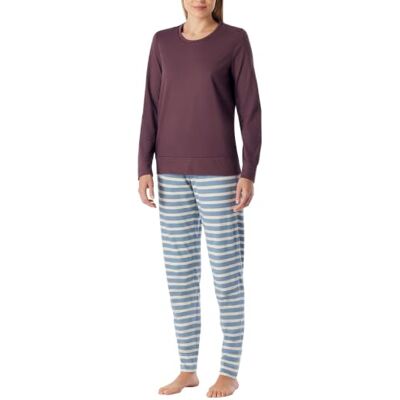 Schiesser Damen Schlafanzug Lang Mit Bündchen Baumwolle Nightwear Ensemble de pijama Femme (lot de 1) Schiesser Damen Schlafanzug Lang Mit Bündchen Baumwolle Nightwear Ensemble de pijama Femme (lot de 1)