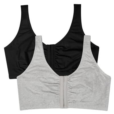 Fruit of the Loom Front Close Builtup Sports Bra Soutien-gorge de sport Femme (lot de 2) Fruit of the Loom Front Close Builtup Sports Bra Soutien-gorge de sport Femme (lot de 2)