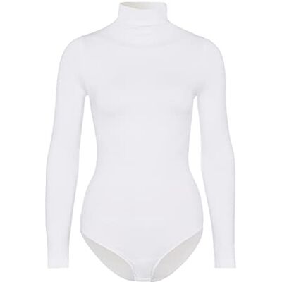 FALKE Rich Cotton W BO matière douce manches longues 1 pièce, Body Femme, Blanc (White 2209), S 36-38 FALKE Rich Cotton W BO matière douce manches longues 1 pièce, Body Femme, Blanc (White 2209), S 36-38