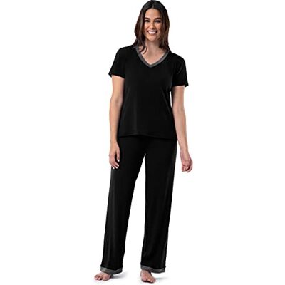 Fruit of the Loom Ensemble pyjama pour femme, Noir, S Fruit of the Loom Ensemble pyjama pour femme, Noir, S