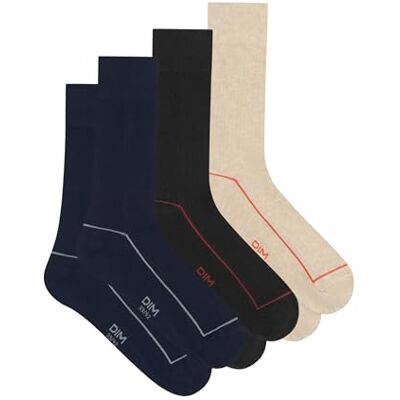 DIM Lot de Chaussettes de sport en coton hautes pour homme x3 DIM Lot de Chaussettes de sport en coton hautes pour homme x3