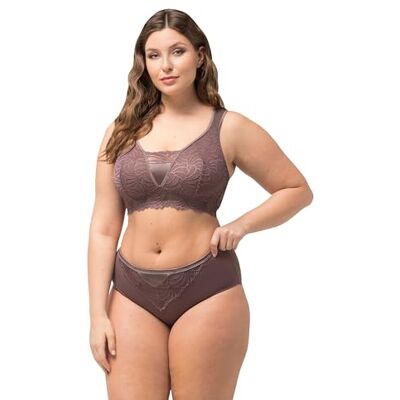 Ulla Popken Slip en microfibre pour femme, Terre, 62-64 Ulla Popken Slip en microfibre pour femme, Terre, 62-64