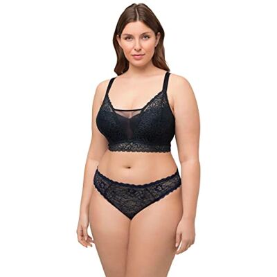 Ulla Popken Bralette, Dentelle, Bonnets souples, Sans Armatures, Bonnet C-D Soutien-gorge Femme Ulla Popken Bralette, Dentelle, Bonnets souples, Sans Armatures, Bonnet C-D Soutien-gorge Femme
