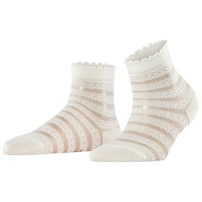 FALKE Border Lace W So coton fantaisie 1 paire, Chaussettes Femme, Blanc Off-White 2040, 37-38 FALKE Border Lace W So coton fantaisie 1 paire, Chaussettes Femme, Blanc Off-White 2040, 37-38