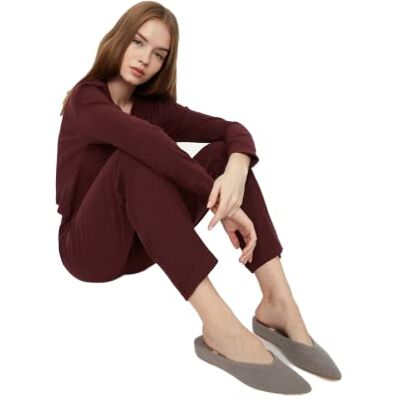 Trendyol Ensemble de pyjama caraco noir pour femme Trendyol Ensemble de pyjama caraco noir pour femme