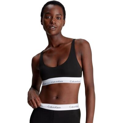 Calvin Bralette légèrement doublée pour femme, Black, S Calvin Bralette légèrement doublée pour femme, Black, S