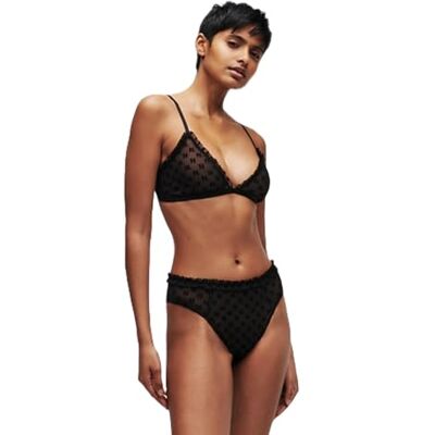KARL LAGERFELD Kl Monogram Bra W/Ruffle Brassière Bra Femme KARL LAGERFELD Kl Monogram Bra W/Ruffle Brassière Bra Femme