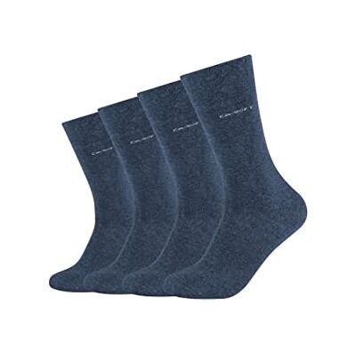 Camano Lot de 4 paires de chaussettes unisexes pour homme et femme Taille confortable et durable Coton doux avec talon et orteils renforcés, denim, 39-42 EU Camano Lot de 4 paires de chaussettes unisexes pour homme et femme Taille confortable et durable Coton doux avec talon et orteils renforcés, denim, 39-42 EU