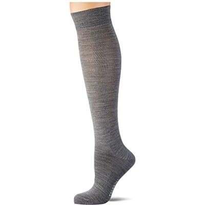 FALKE No. 3 W KH laine soie unies 1 paire, Chaussettes longues Femme, Gris (Light Grey Melange 3388), 35-36 FALKE No. 3 W KH laine soie unies 1 paire, Chaussettes longues Femme, Gris (Light Grey Melange 3388), 35-36