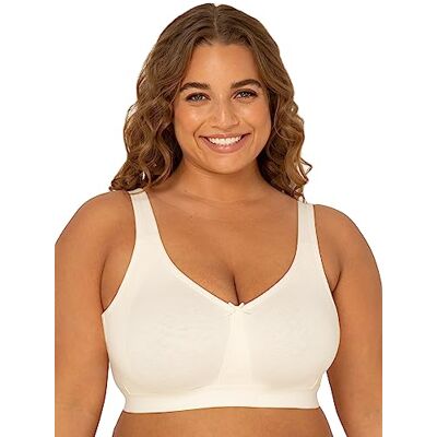 Fruit of the Loom Soutien-gorge sans armatures en coton opaque pour femme, Beige, 105F Fruit of the Loom Soutien-gorge sans armatures en coton opaque pour femme, Beige, 105F