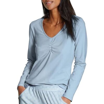 CALIDA Favourites Sunflower T-Shirt Femme, Cerulean Blue., XXS CALIDA Favourites Sunflower T-Shirt Femme, Cerulean Blue., XXS